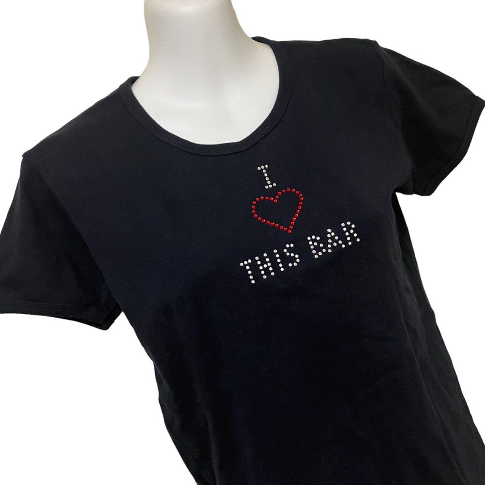 Toby Keith I Love This Bar Bedazzled Black Tee OKC Bricktown